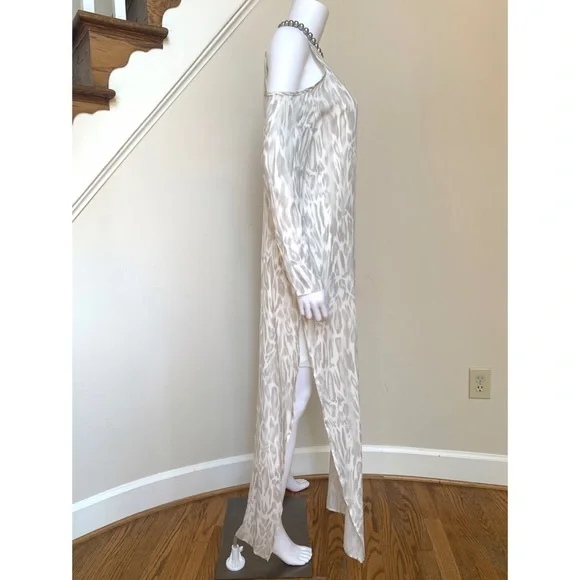 YFB pastel animal print cold shoulder maxi dress, NWT, S - Picture 7 of 11